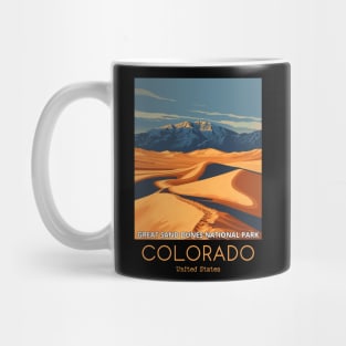 A Vintage Travel Illustration of the Great Sand Dunes National Park - Colorado - US Mug